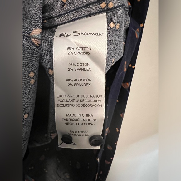 NWT Ben Sherman Scattered Floral Shirt Size S - Picture 10 of 10